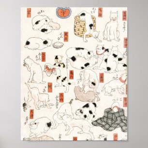 Affiche Chats par Utagawa Kuniyoshi
