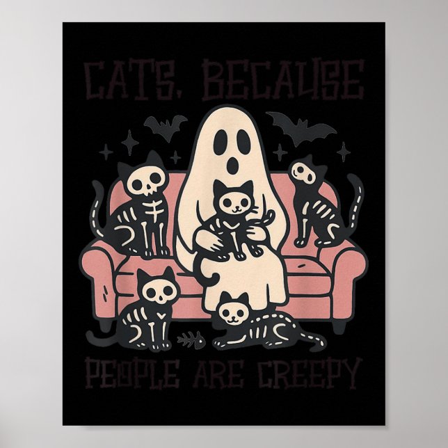 Affiche Chats Parce Que Les Gens Déplaisant Fantôme Hallow (Devant)