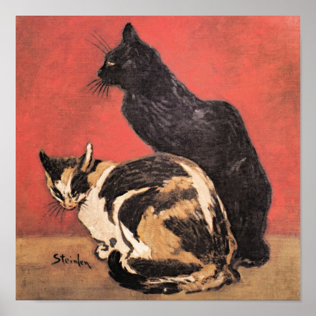 Affiche Chats, peinture fine d'art par Theophile Steinlen (Devant)