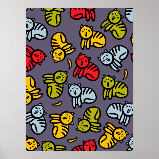 Affiche Chats plus bananes (Devant)