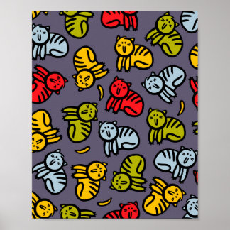 Affiche Chats plus bananes