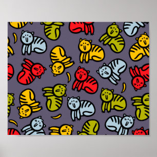 Affiche Chats plus bananes