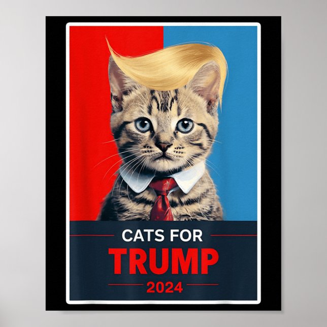 Affiche Chats Pour L'Élection Trump 2024 _1 (Devant)