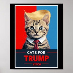 Affiche Chats Pour L'Élection Trump 2024 1