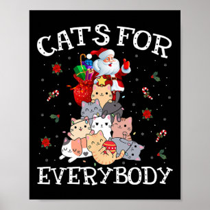 Affiche Chats Pour Tous Noël Chat Fun Père Noël Xmas Pa