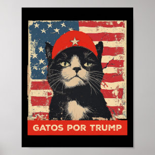Affiche Chats Pour Trump Espagnol Drôle Chat Politique de