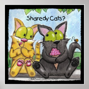 Affiche Chats Sharedy - Silencieux et pourri