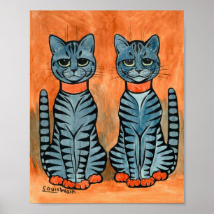 Affiche Chats Twin De Louis Wain