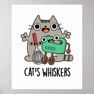 Affiche Chat's Whiskers Funny Baking Pun