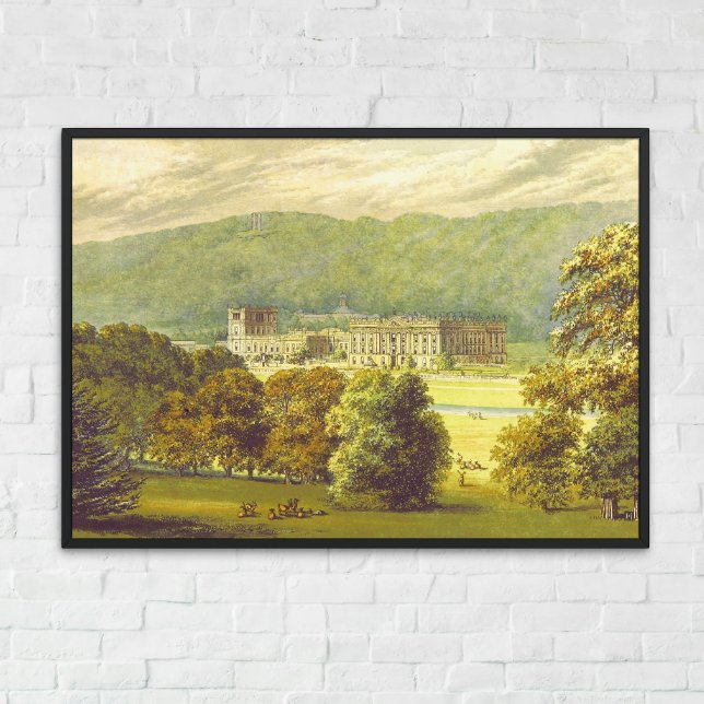 Affiche Chatsworth Derbyshire Jane Austen Darcy Pemberly (Créateur téléchargé)