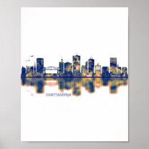 Affiche Chattanooga Skyline