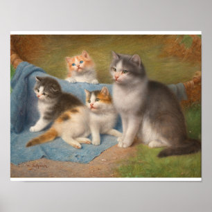 Affiche Chatte mère fière Wilhelm Schwar Art