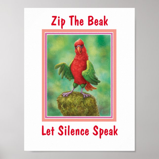 Affiche Chattering Lory : Zip The Beak Let Silence Speed (Devant)