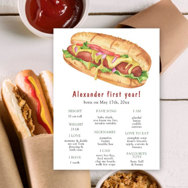 Affiche Chaud Chien Premier anniversaire Jalon Anniversair (Créateur téléchargé)