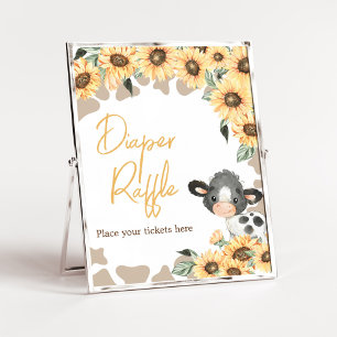 Affiche Chauffage de Baby shower Saint-Vache tournesol Raf