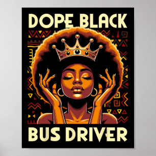 Affiche Chauffeur de bus noir drogué afro-américain Melani