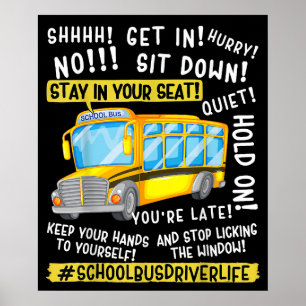 Affiche Chauffeur De Bus Vie Dernière Journée De L'Enseign