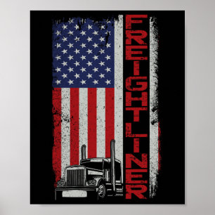 Affiche Chauffeur de camion Halloween Pun Vintage Usa Ame