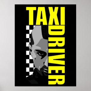 Affiche chauffeur de taxi