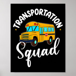 Affiche Chauffeur Funny De Bus Scolaire Retour À Transport