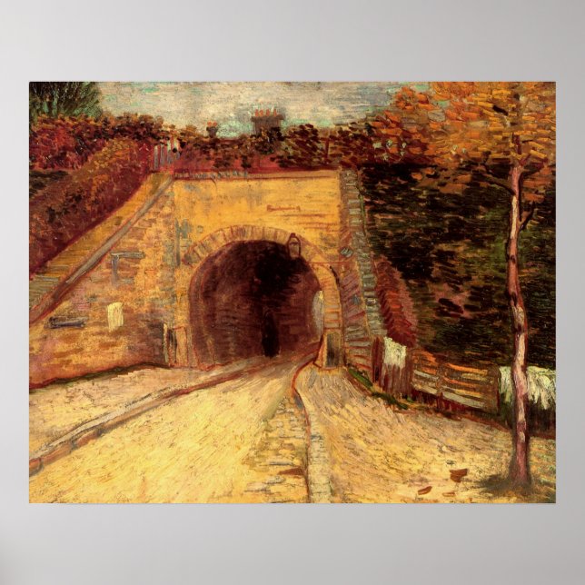 Affiche Chaussée avec viaduc à sous-passage par Vincent va (Devant)