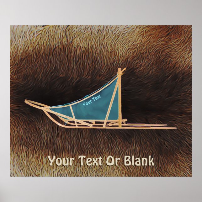 Affiche Chaussée De Chien Sur Fourrure De Caribou (Devant)