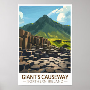 Affiche Chaussée du Géant Illustration d'Irlande du Nord