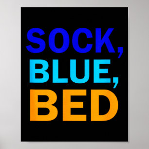 Affiche Chaussette Lit Bleu _ Incroyable Chaussette Lit Bl