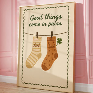 Affiche Chaussettes Chanceuses Impression Motiva