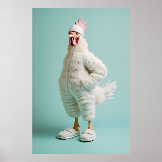 Affiche Chaussons Anthropomorphes Cosy De Fer De Poulet (Devant)