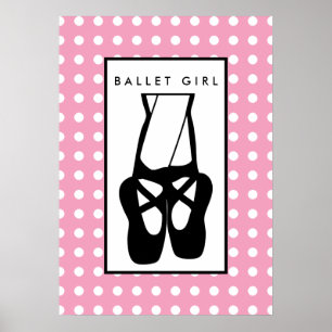 Affiche Chaussons Bleu Noir En Pointe