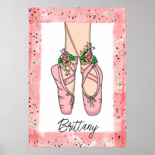 Affiche Chaussons de ballet d’art mural pour filles person