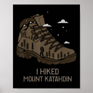 Affiche Chaussure de randonnée de camping vintage Mont Kat