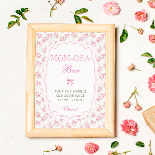 Affiche Chaussure Rose Low Shack Baby shower Maman-osa Bar