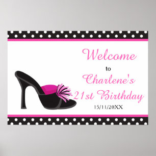 Affiche Chaussures à talons noirs pour anniversaire