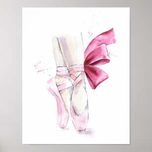Affiche Chaussures de ballerine chaussons de ballet