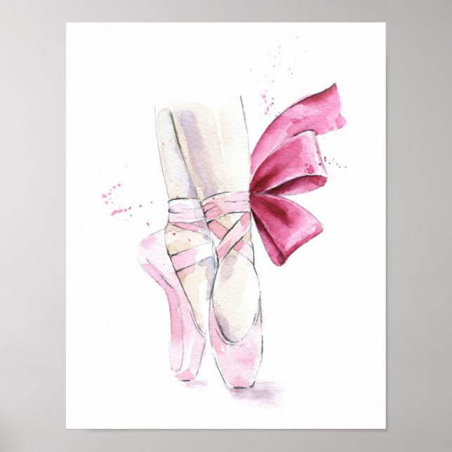Affiche Chaussures de ballerine chaussons de ballet (Devant)
