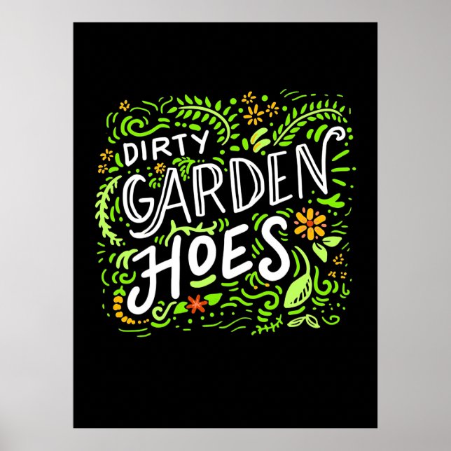 Affiche Chaussures de jardin sales (Devant)