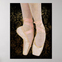 Chaussures de talon de ballet - Or rose noir