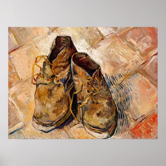 Affiche Chaussures de Van Gogh Peinture Art (Devant)