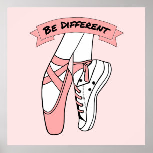 Affiche Chaussures en Ballet Rose