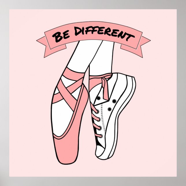 Affiche Chaussures en Ballet Rose (Devant)