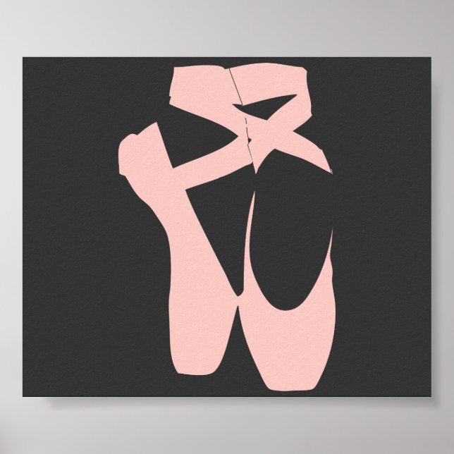 Affiche Chaussures en Ballon Rose (Devant)