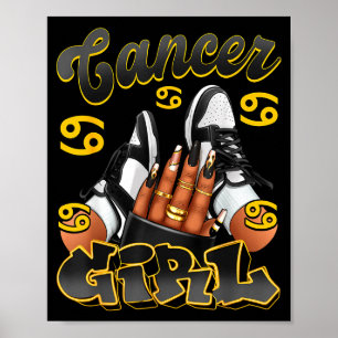 Affiche Chaussures pour femme Cancer Anniversaire Reine