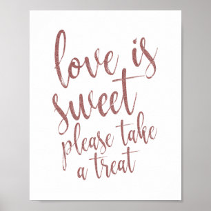 Affiche Chaussures Rose Gold Parties scintillant 8x10 Mari