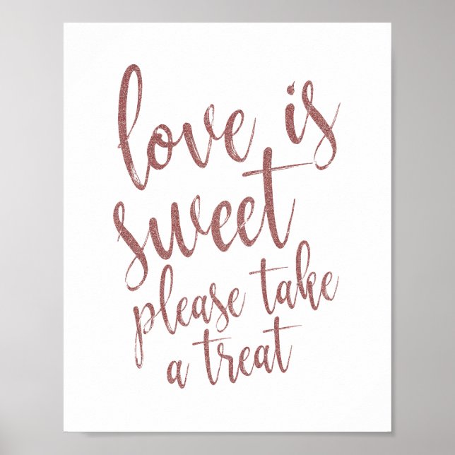 Affiche Chaussures Rose Gold Parties scintillant 8x10 Mari (Devant)