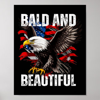 Affiche Chauve Et Belle Fête De L'Indépendance Du 4 Juille