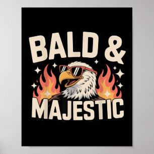 Affiche Chauve Et Majestueux Papa Chauve Drôle Fête Des Pè