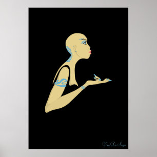 Affiche chauve-fille