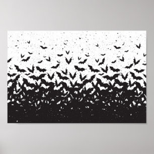 Affiche Chauves-souris en vol